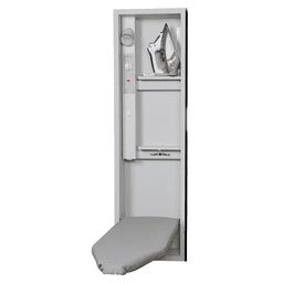 Iron-A-Way 7-3/4" No-Door Electric Ironing Center with 42" Non-Swiveling Board, Unfinished Finish