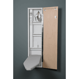 Iron-A-Way Unfinished Maple Veneer Door Electric Ironing Center with 60 Minute LED Digital Timer