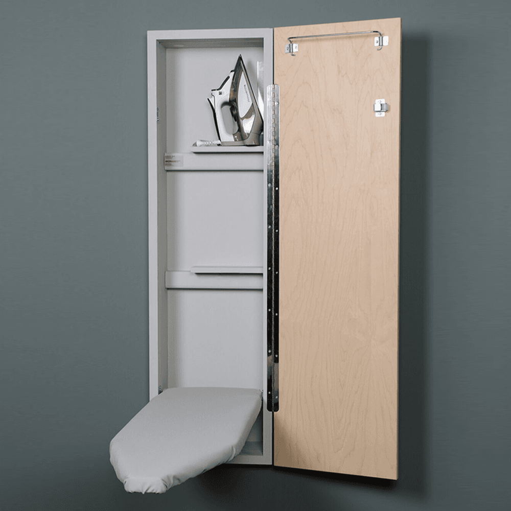 Iron-A-Way Non-Electric Ironing Center - Maple Veneer Door