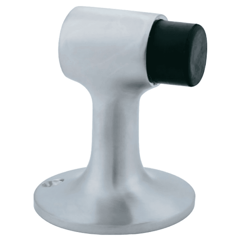 Heavy Duty Floor Door Stop, Satin Aluminum - Main Image