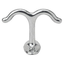 Aluminum Finish 1" Ceiling Hook by Ives - Ideal for Storage Lockers