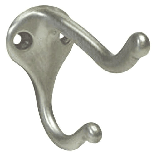 Ives 1-1/16" Double Wardrobe Hook in Bright Nickel Finish