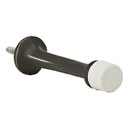 7/8" Brass Base Door Stop, Bright Brass - Alt Image 1