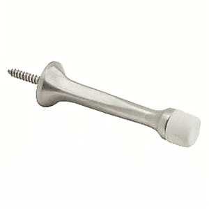 7/8" Brass Base Door Stop, Satin Chrome - Main Image