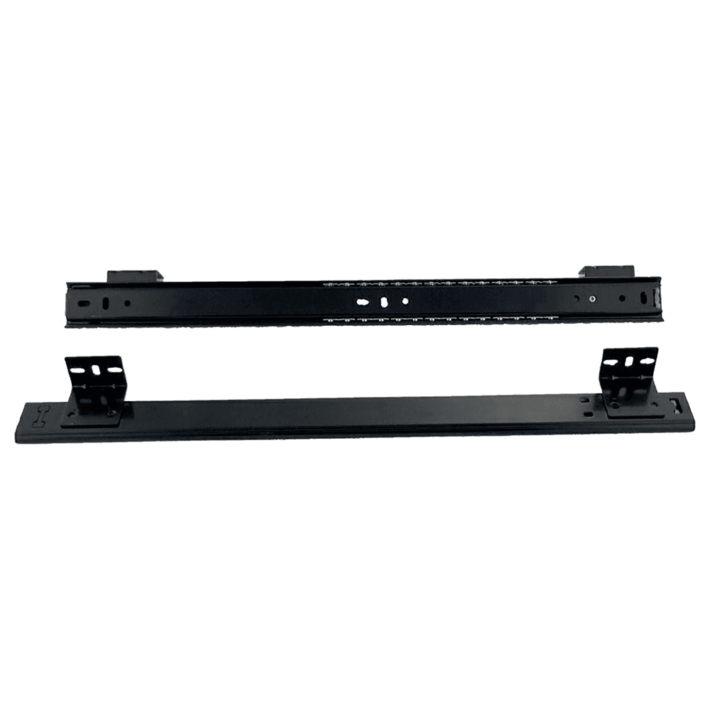 Black 18" Pencil Drawer Slide with Lever Disconnect and 60lb Load Capacity by Pride Industrial