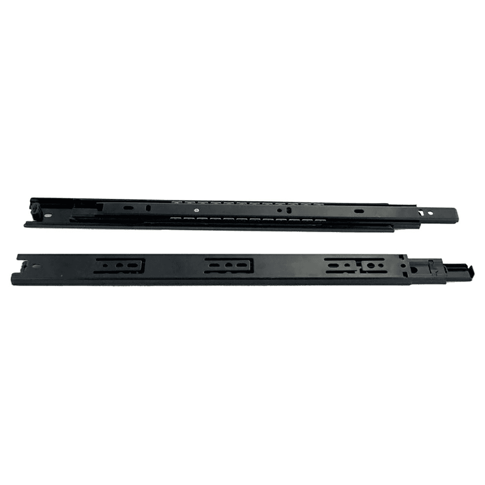 3500 Low Profile Drawer Slide - 75lb Capacity, Full Extension, Side-Mount, Black Finish - Pride Industrial Llc