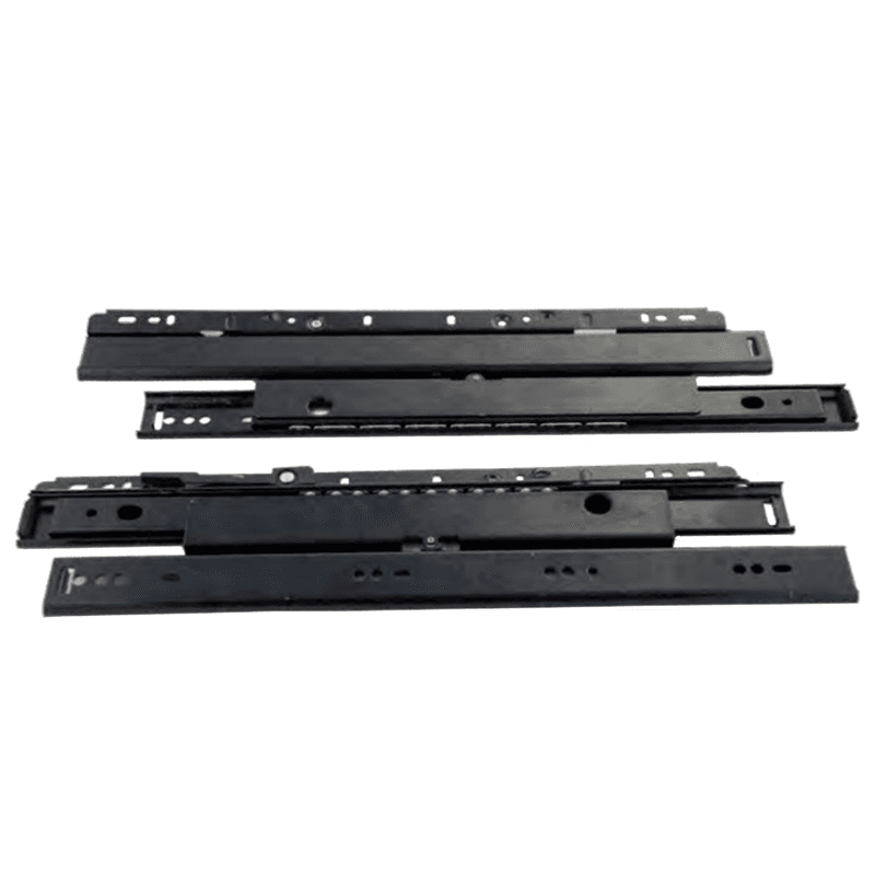 Pride Industrial 5000 Drawer Slide with 150lb Capacity, Full Extension, Black, 20 - Side View