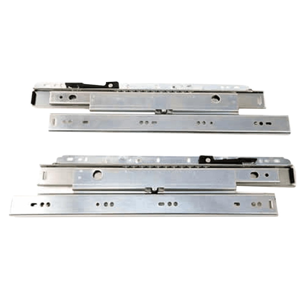 Pride Industrial Llc: Lateral Drawer Slide - Side-Mount, 150lb Capacity, Full Extension with 1/2" Overtravel, Zinc, 22 - Image 2