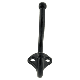 Matte black vertical double coat hook by Pride Industrial Llc with 3/4" center to center spacing