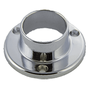 Chrome plated 1-1/4" diameter closet rod socket with screw by Pride Industrial Llc