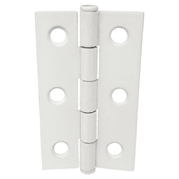H123 Shutter Butt Hinge with Loose Pin, White - Main Image
