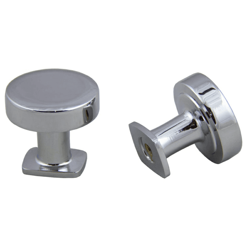 32mm Vail/Manhattan Round Flat Top Knob in Polished Chrome Finish - Pride Industrial LLC