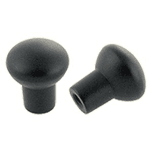17.5mm Small Round Knob in Matte Black Finish by Pride Industrial LLC