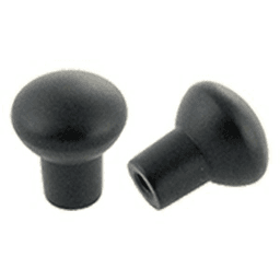 17.5mm Small Round Knob in Matte Black Finish by Pride Industrial LLC
