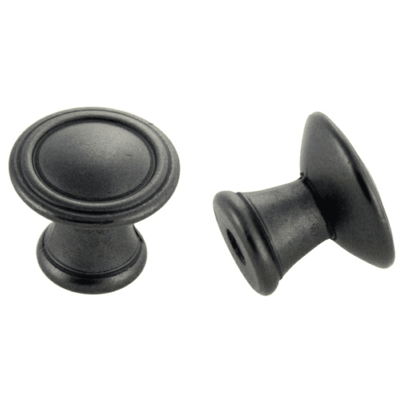 30mm round knob in weathered black finish by Pride Industrial LLC