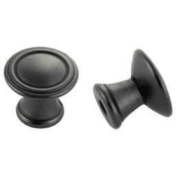 30mm round knob in weathered black finish by Pride Industrial LLC