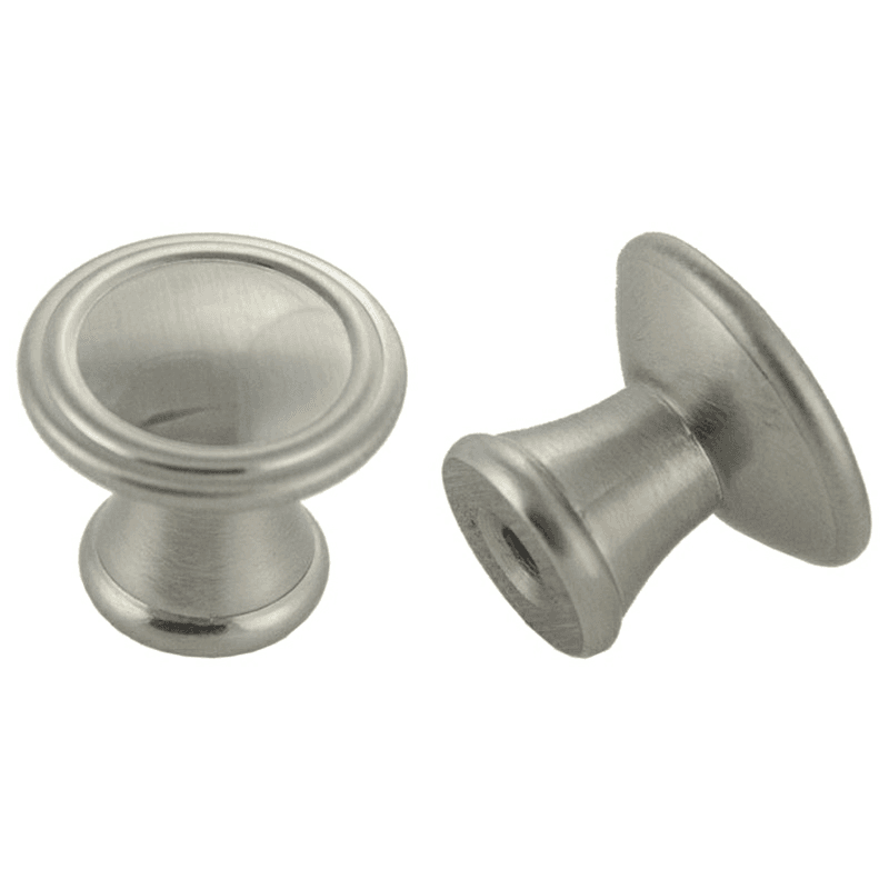 30mm satin nickel traditional deco round knob by Pride Industrial Llc