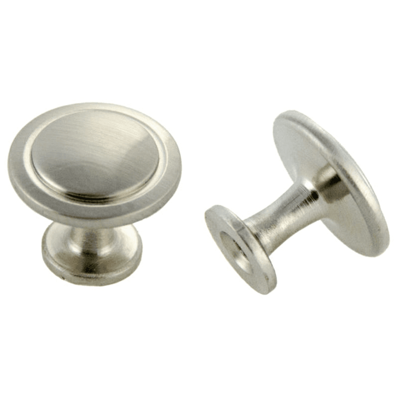 Pride Industrial Llc Satin Nickel Knob - 31.6mm Traditional Deco Round Knob