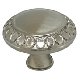 34.2mm Deco Round Knob, Satin Nickel - Main Image