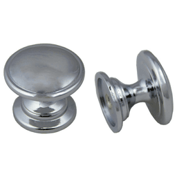 Polished chrome 32mm round knob with breakaway screw by Pride Industrial Llc
