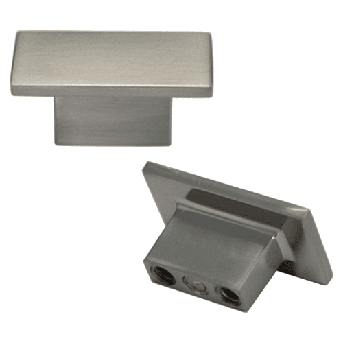 40mm Rectangle Knob, Satin Nickel - Main Image