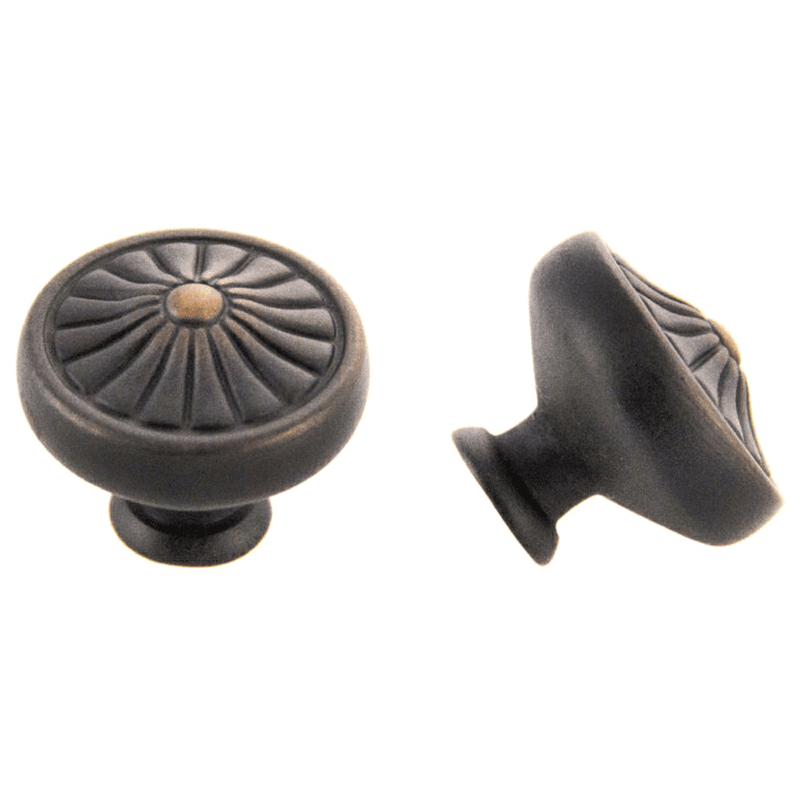 Antique Satin Pewter Finish 32mm Traditional Deco Round Knob by Pride Industrial Llc