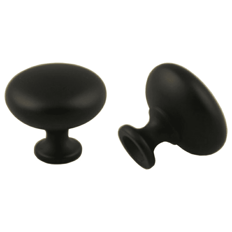 Matte Black 31mm St. Louis Mushroom Knob by Pride Industrial LLC