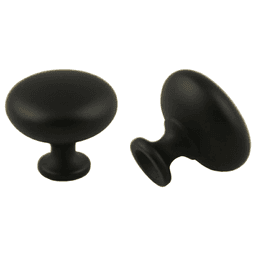 Matte Black 31mm St. Louis Mushroom Knob by Pride Industrial LLC