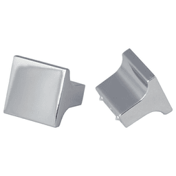 Polished chrome 1" Miami square knob from Pride Industrial Llc
