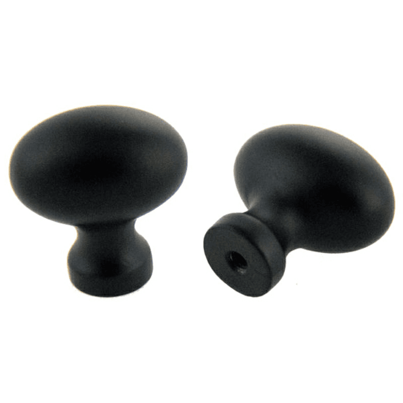 32mm Football Knob in Matte Black Finish by Pride Industrial Llc