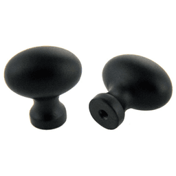 32mm Football Knob in Matte Black Finish by Pride Industrial Llc
