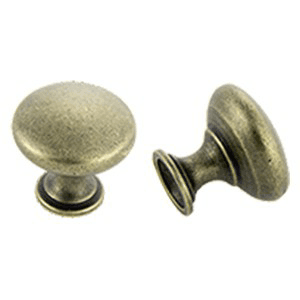 30mm round antique brass knob from Pride Industrial LLC