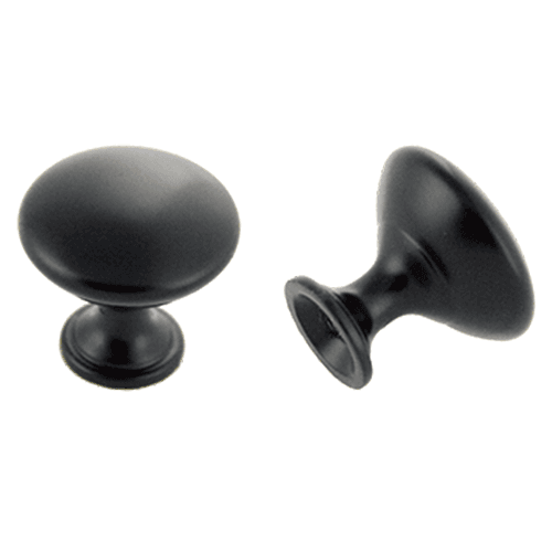 Matte black 30mm round knob by Pride Industrial LLC