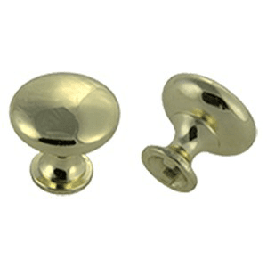Polished brass 30mm round knob by Pride Industrial Llc