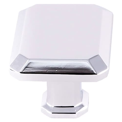 36mm Madison Rectangle Knob, Polished Chrome - Main Image