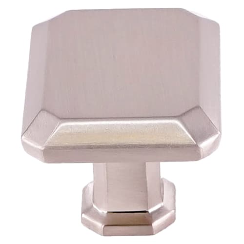 36mm Madison Rectangle Knob, Satin Nickel - Main Image