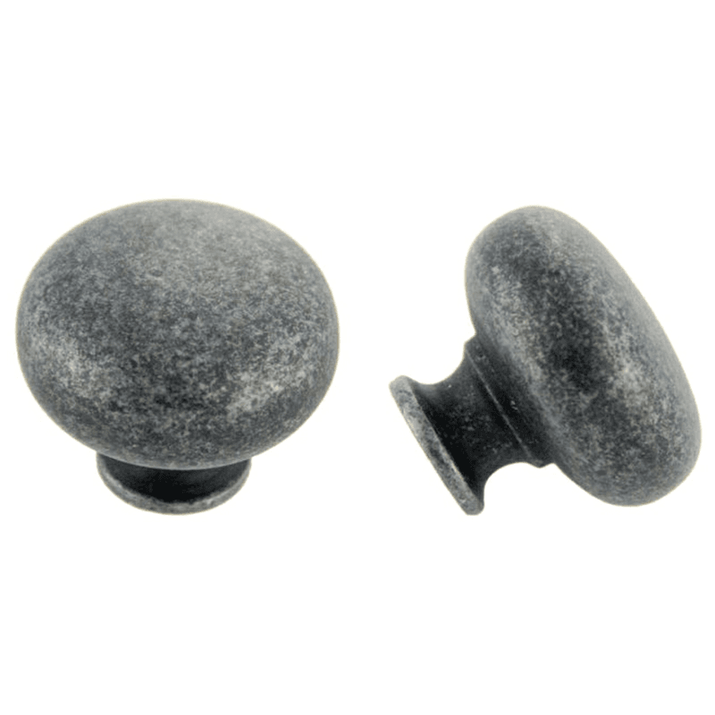 31mm round knob in antique silver finish by Pride Industrial LLC