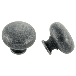 31mm round knob in antique silver finish by Pride Industrial LLC