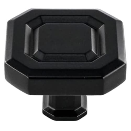 39.5mm Florence Square Knob, Matte Black - Main Image