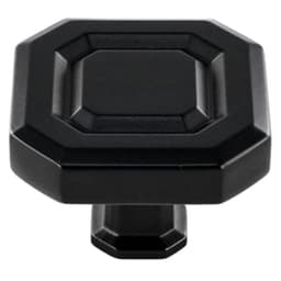 39.5mm Florence Square Knob, Matte Black - Main Image