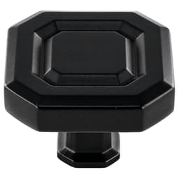 45mm Monaco Square Knob, Matte Black - Main Image