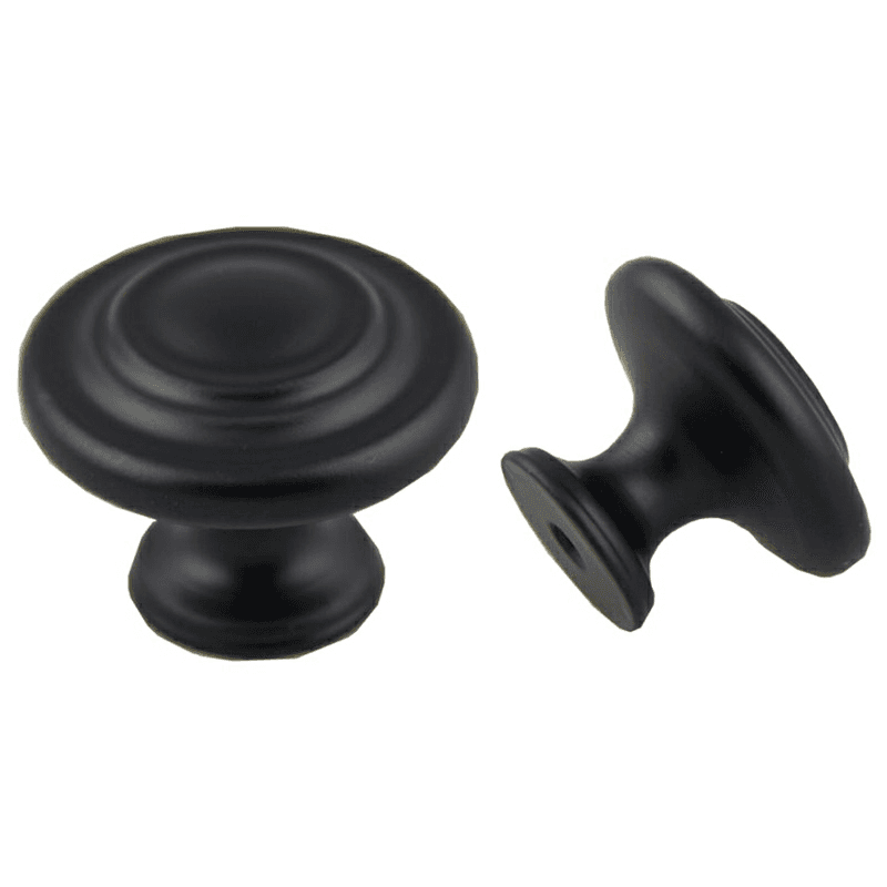 35mm Traditional Spherical Round Knob in Matte Black Finish | Pride Industrial Llc