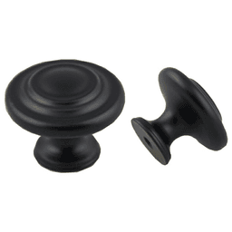35mm Traditional Spherical Round Knob in Matte Black Finish | Pride Industrial Llc