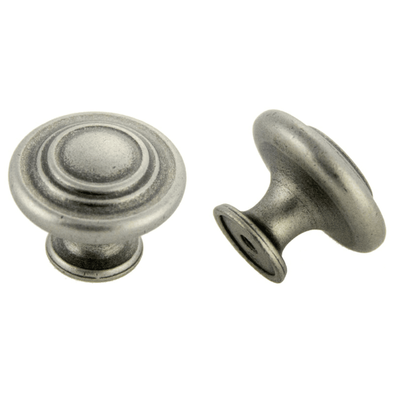 Antique silver 35mm round knob by Pride Industrial Llc