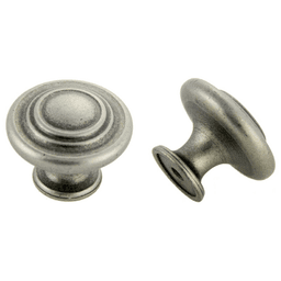 Antique silver 35mm round knob by Pride Industrial Llc