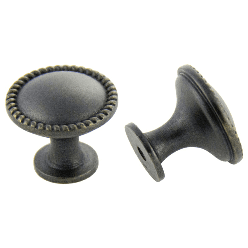 Pride Industrial Llc's 30mm traditional rope round knob in weathered black finish