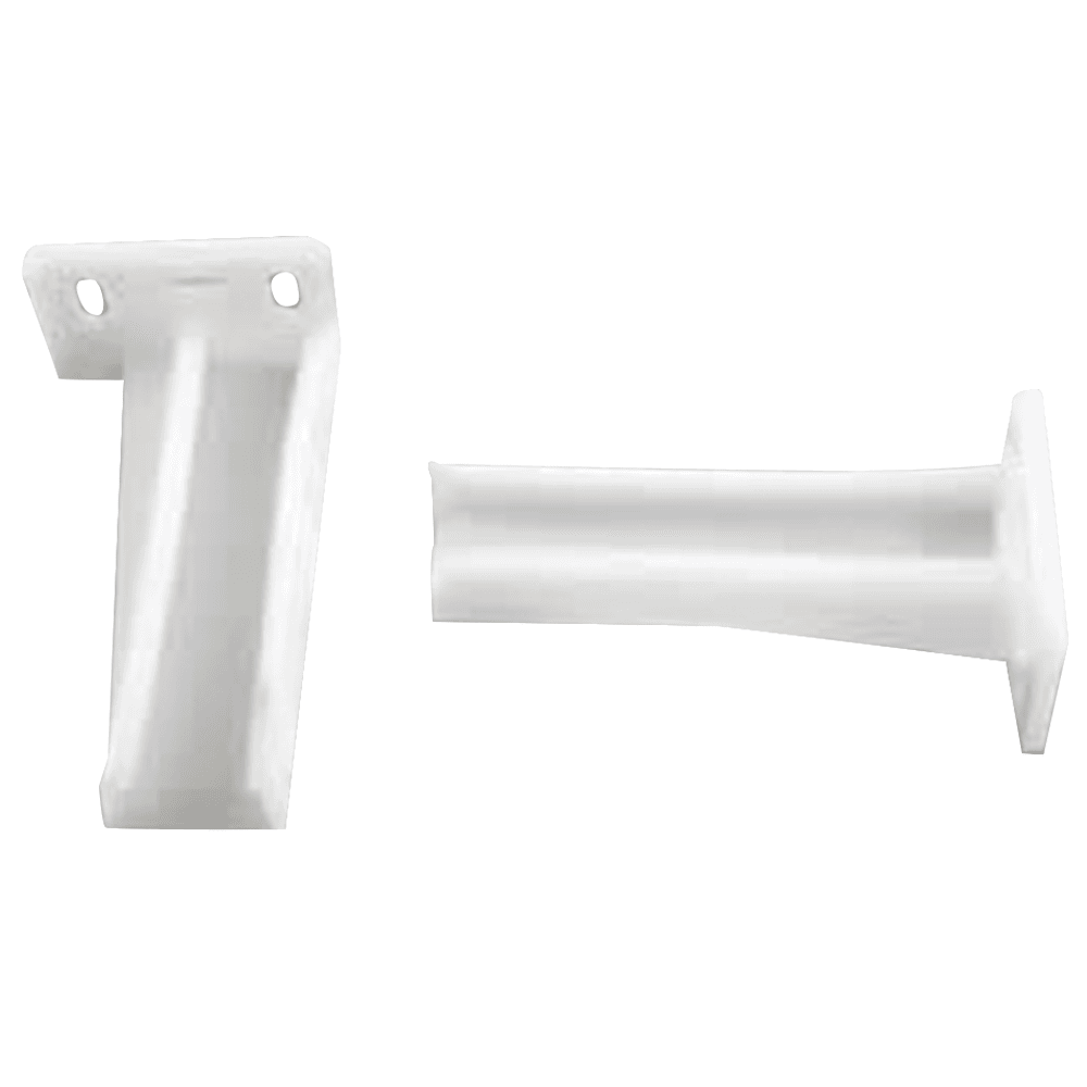 Rear-mount left-hand bracket for JI4000 slides by Pride Industrial in white color.