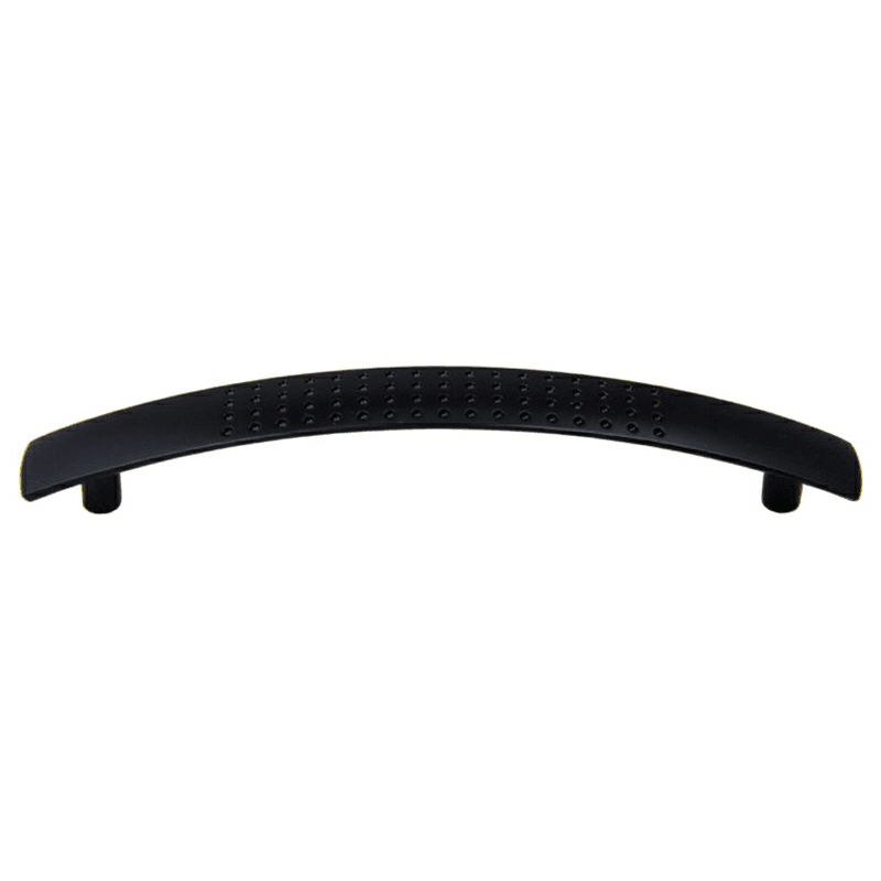 128mm Traditional Dimpled Pull in Matte Black Finish - Pride Industrial Llc
