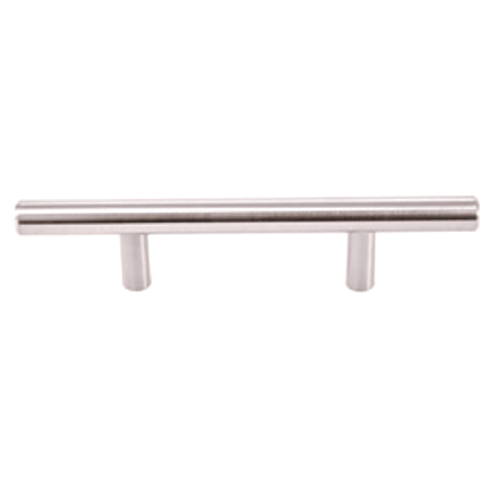19-inch satin nickel T-Bar Pull from Pride Industrial LLC for modern sophistication and refinement in any cabinet decor.