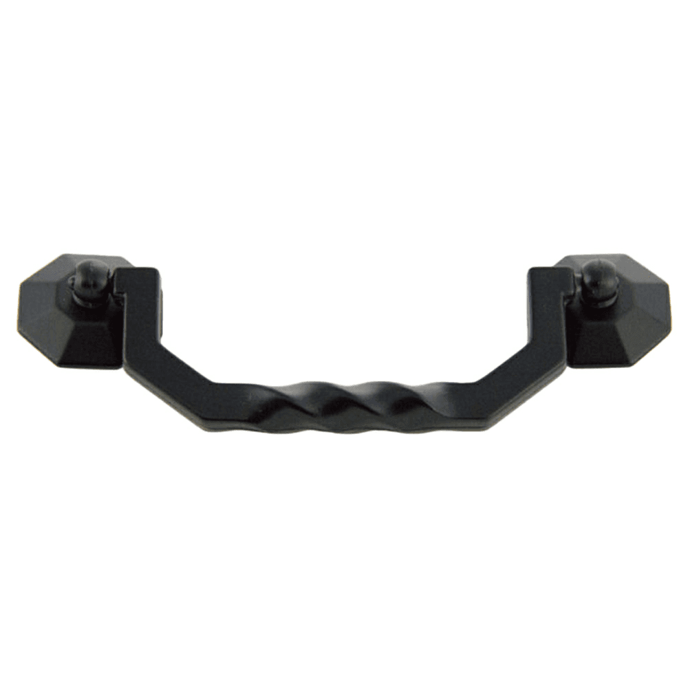 4-1/2" twist bail pull in matte black finish by Pride Industrial Llc